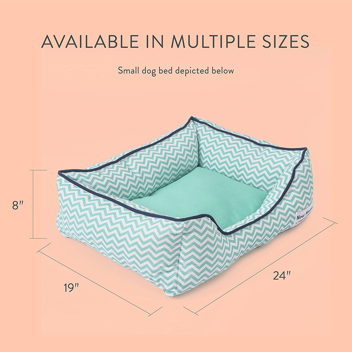 Teal Chevron Dog Bed
