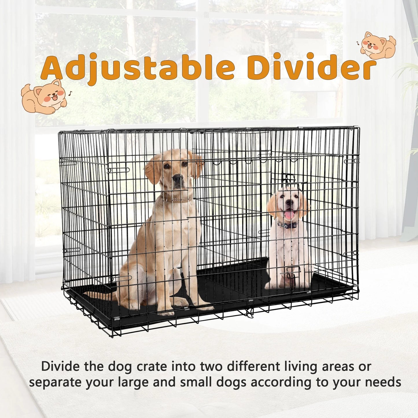 Double Door Dog Cage