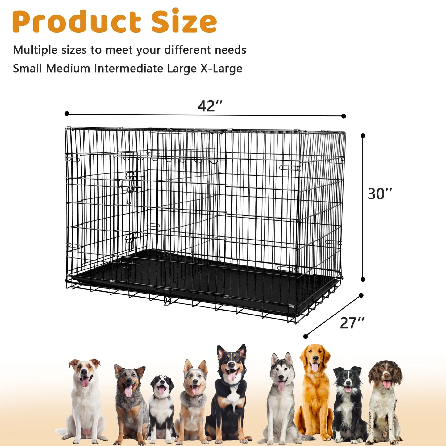 Double Door Dog Cage