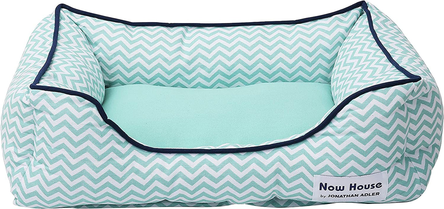 Teal Chevron Dog Bed
