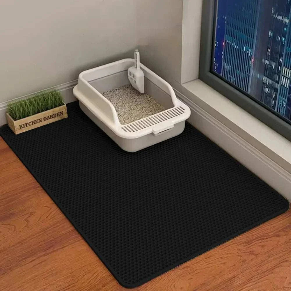 Revolutionary Waterproof Double Layer Cat Litter Mat - 60CMX90CM Non-Slip & Washable for Ultimate Pet Comfort