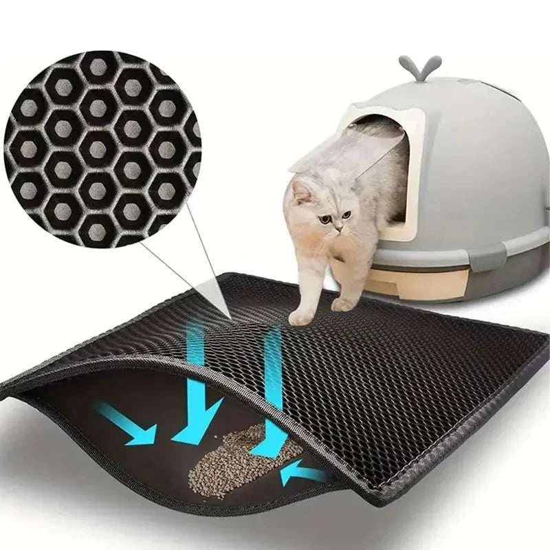 Revolutionary Waterproof Double Layer Cat Litter Mat - Effortlessly Traps Litter and Keeps Your Home Clean!