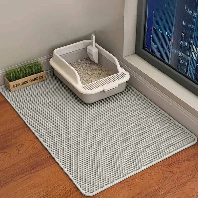 Revolutionary Waterproof Double Layer Cat Litter Mat - 60CMX90CM Non-Slip & Washable for Ultimate Pet Comfort