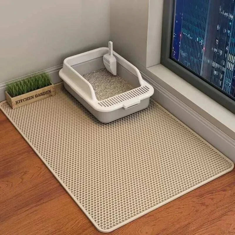 Revolutionary Waterproof Double Layer Cat Litter Mat - 60CMX90CM Non-Slip & Washable for Ultimate Pet Comfort