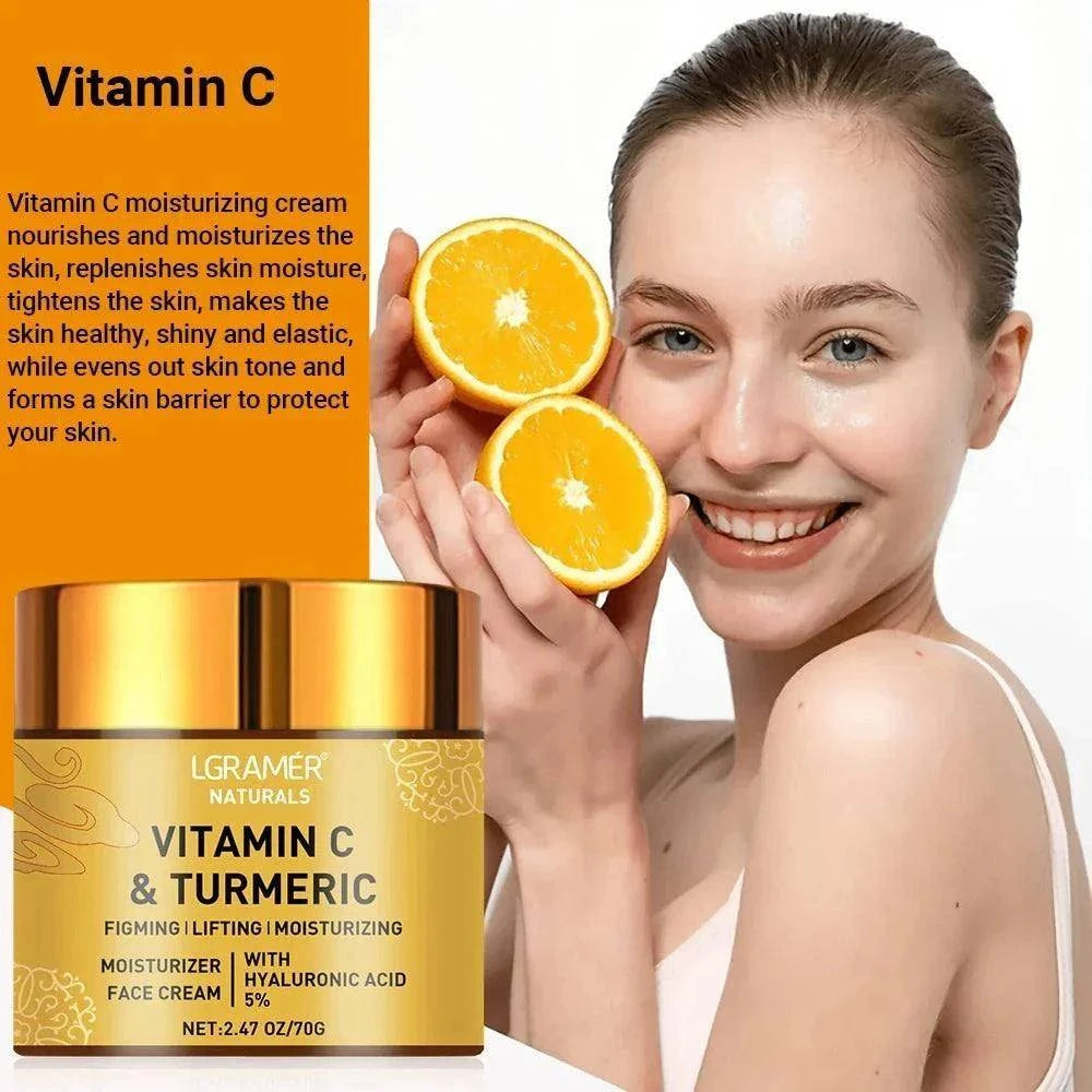 Turmeric Vitamin C Face Cream Retinol Moisturizing Firming Hyaluronic Lightening Repairing Smooth Skincare Whitening Creams