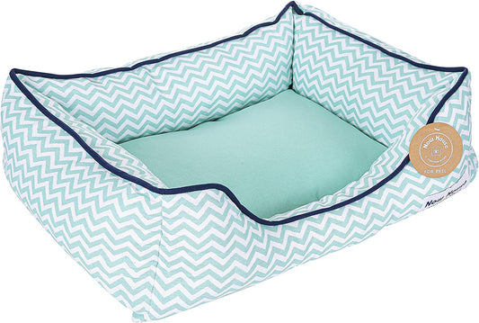 Teal Chevron Dog Bed