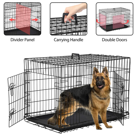Double Door Dog Cage